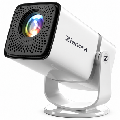 Zienora Horizon  Smart Projector with 1080p Auto Focusing Multi Functional Short Throw Projection Capabilities