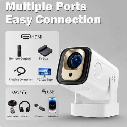 Zienora Horizon  Smart Projector with 1080p Auto Focusing Multi Functional Short Throw Projection Capabilities